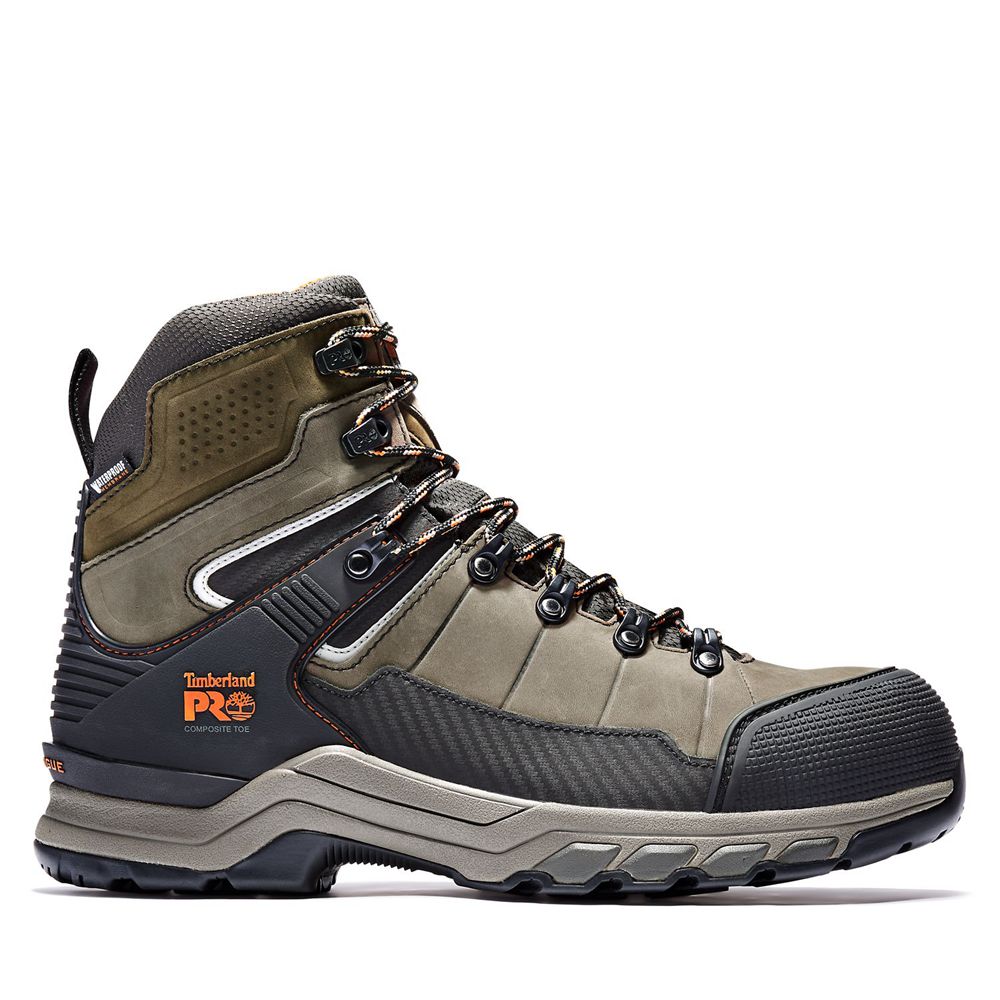 Timberland Mens Work Boots PRO® Hypercharge TRD Waterproof Composite-Toe - Olive/Black - India PY310